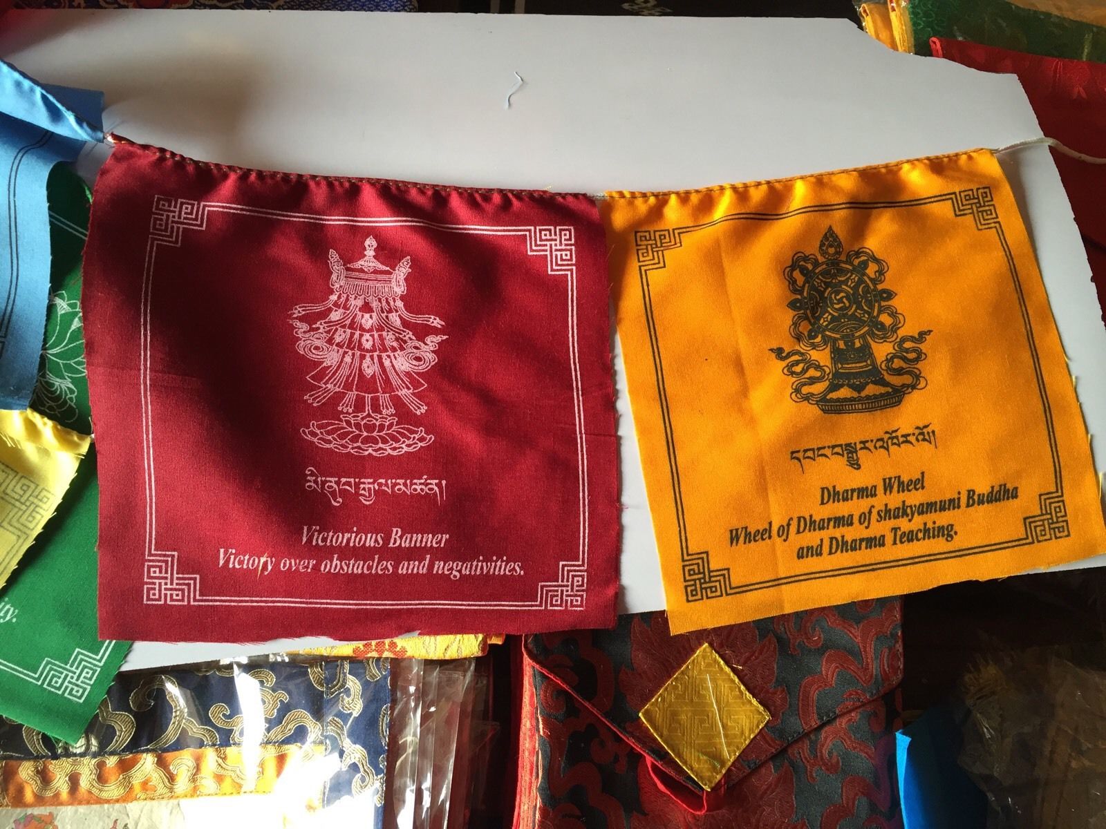 Tibetan Eight Auspicious Symbol Prayer Flags