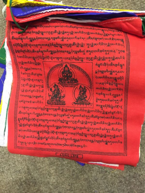 Tibetan Buddhist Pure Cotton Prayer Flag / 25 Leaves Large Size Flags